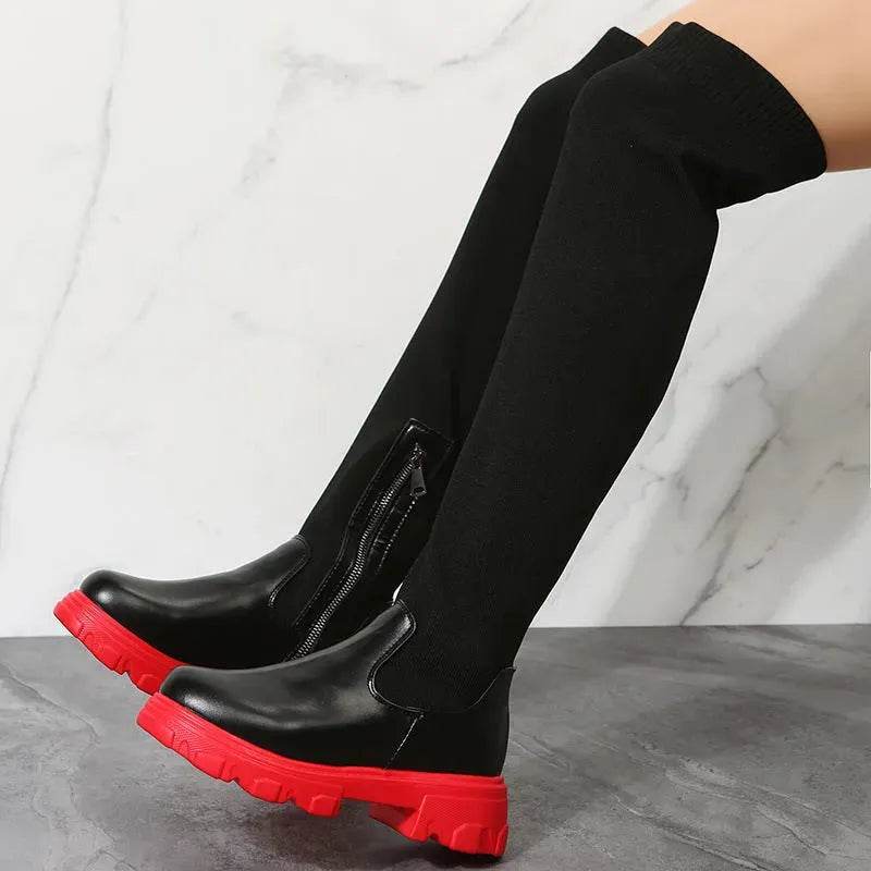 Long Boots Women Winter Shoes Fashion Side Zipper Knee High Boots - EX-STOCK Canada