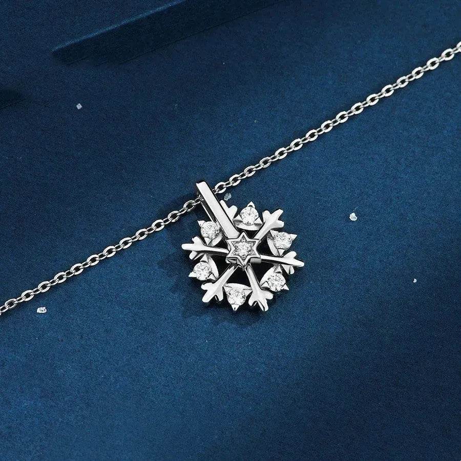 Luxury Rhinestone Christmas Snowflakes Necklace Gift for women - EX-STOCK Canada