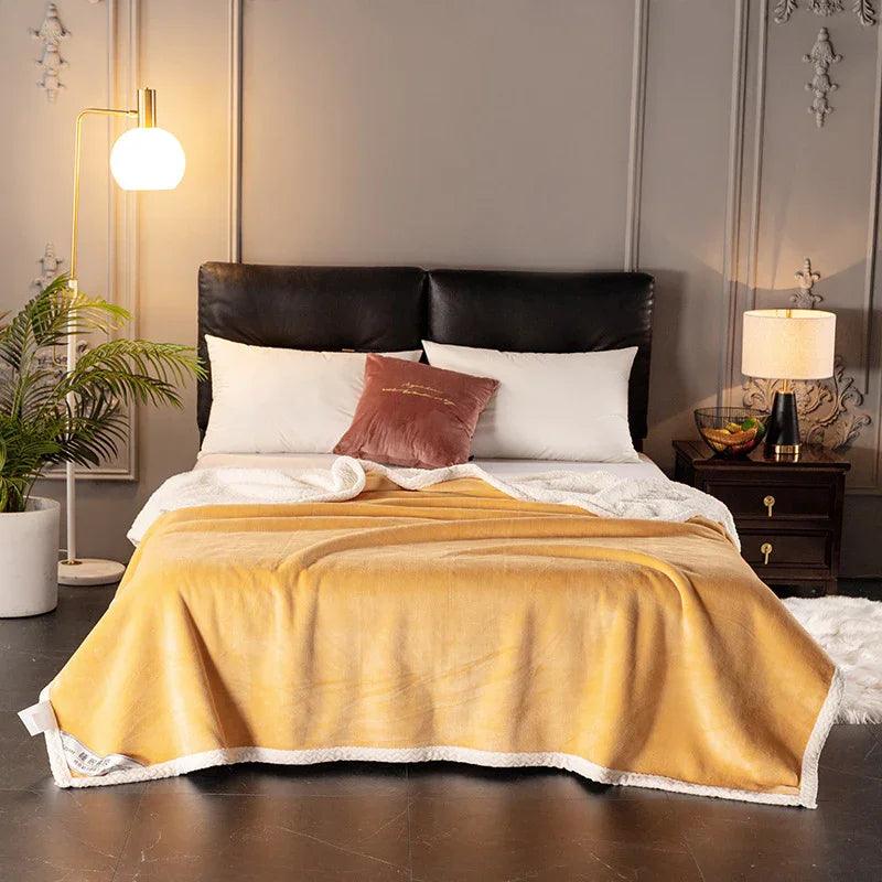 Double fleece blanket fleece blanket thick fleece blanket EX-STOCK Canada