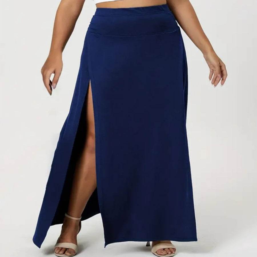 Women's High Waist Slit Solid Color Side Slit Maxi Skirt - EX-STOCK Canada