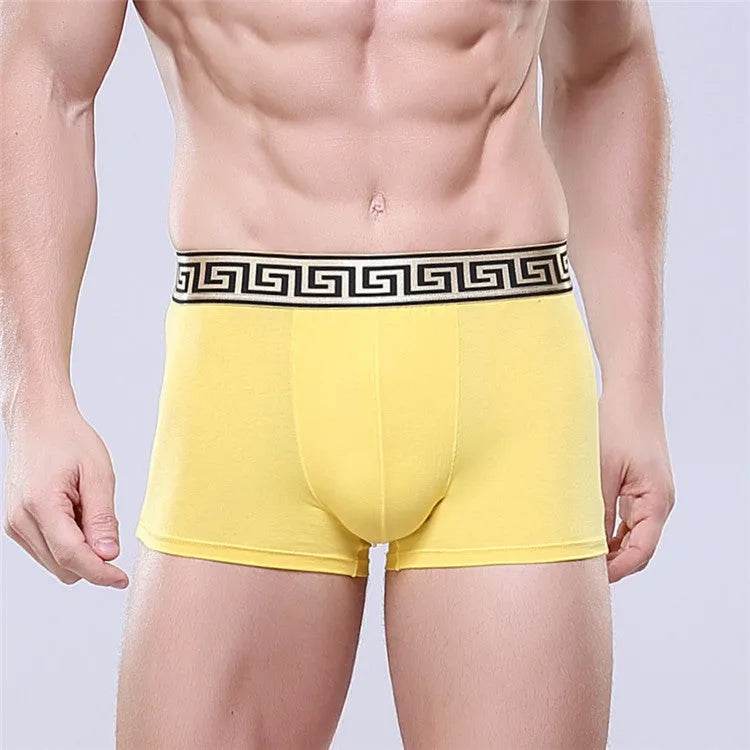 Men's Cotton Boxer Briefs Casual Solid Color Mid Waist underwear - EX-STOCK Canada
