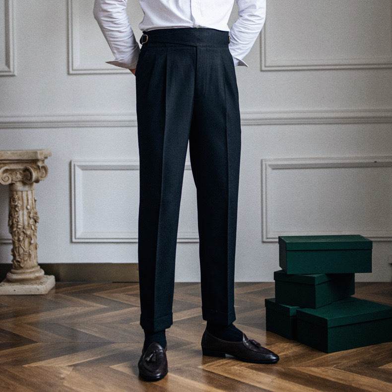 High Waist Straight leg British Business Office Work trouser for men - EX-STOCK Canada