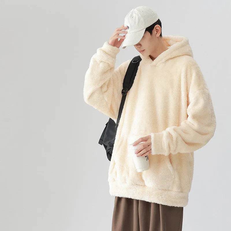 Men's Fashion Retro Winter Couple Casual Fleece Hoodie Sweatshirt top - EX-STOCK Canada