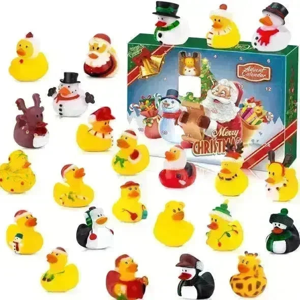 Advent Calendar 2024 - Rubber Ducks For Boys, Girls, Kids, And Toddlers - Rubber Ducky Bath Toy - Creative Christmas Gifts - Perfect For Decoration, Party Favors, Birthday - EX-STOCK CANADA
