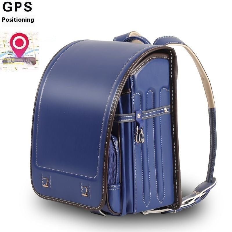 Kids' Ergonomic Spine-Protection School Backpack – Waterproof PU, Grades 1–6 (Standard & GPS Positioning)