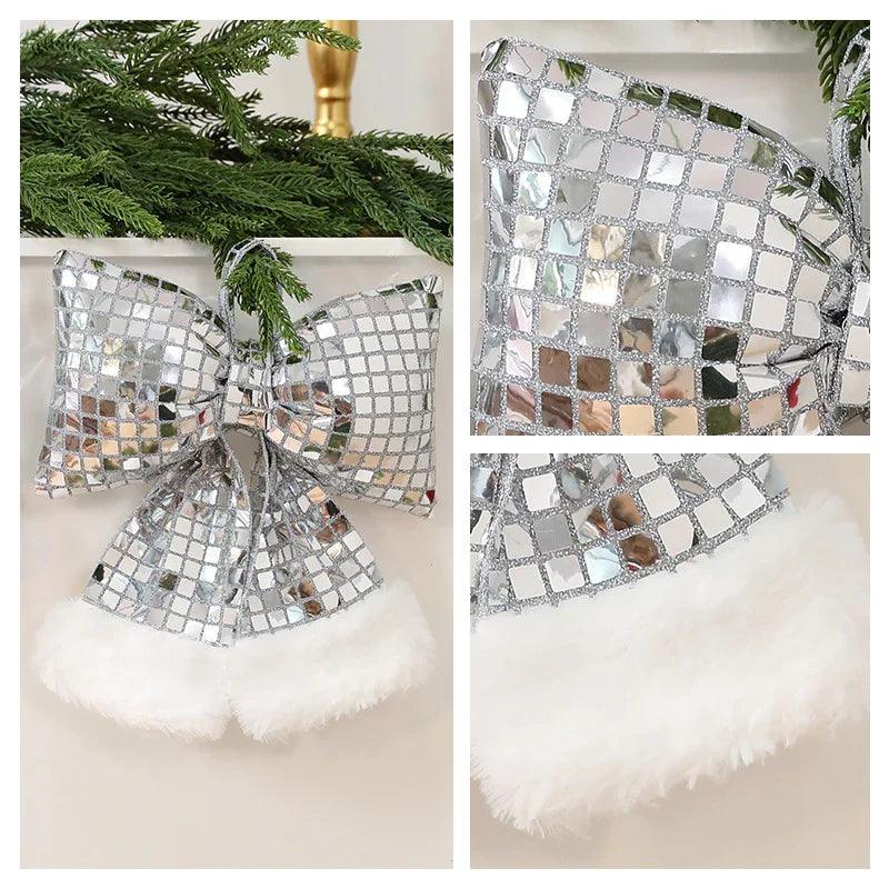 Mirror Bow Christmas Tree Decoration EX-STOCK Canada