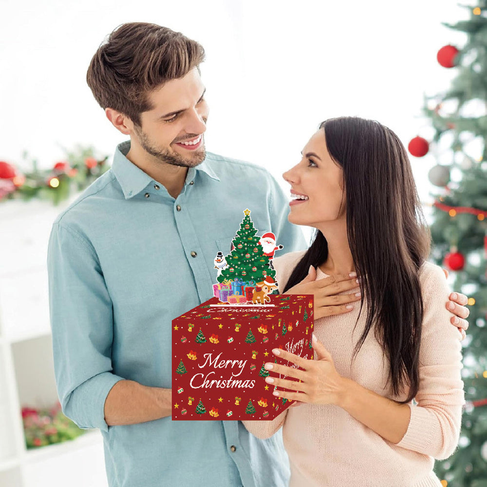 Christmas Money Box For Cash Gift Pull Surprise Money Holder Cash Gift Xmas Money Pull Box With Christmas Tree Card And Transparent Bags For Christmas Birthday New Year Party Supplies EX-STOCK Canada