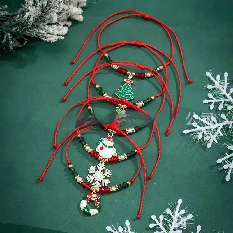 5pcs New Christmas Polymer Clay Handmade Beaded Bracelet set - EX-STOCK Canada