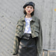 Single Breasted Long Sleeve Cargo Crop Denim Jacket Women - EX-STOCK Canada