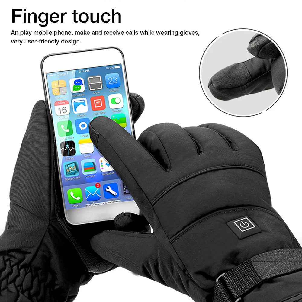Winter Electric Heated Gloves Motorcycle Touch Screen Gloves EX-STOCK Canada