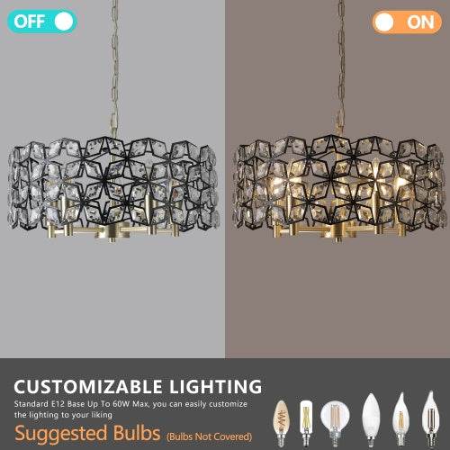 Modern Crystal Chandelier, Suitable For Living Room Round Crystal Lamp Luxury Home Decoration Lamps - EX-STOCK Canada