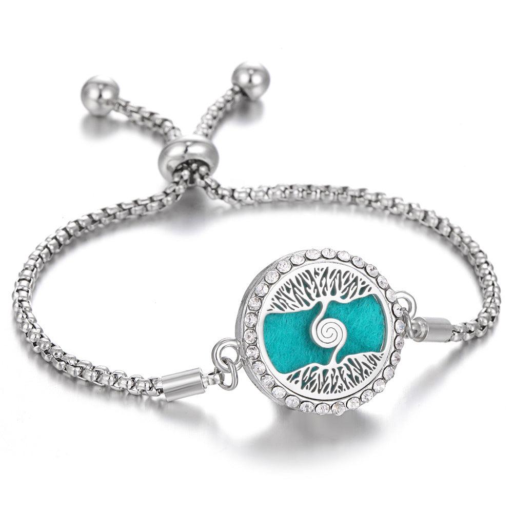 Bracelet d'aromathérapie kaléidoscope 2024 Nouveau Parfum Diffuseur d'huile essentielle Médaillon Bracelet Charms Bijoux diffuseur d'arôme pour femmes - EX-STOCK Canada