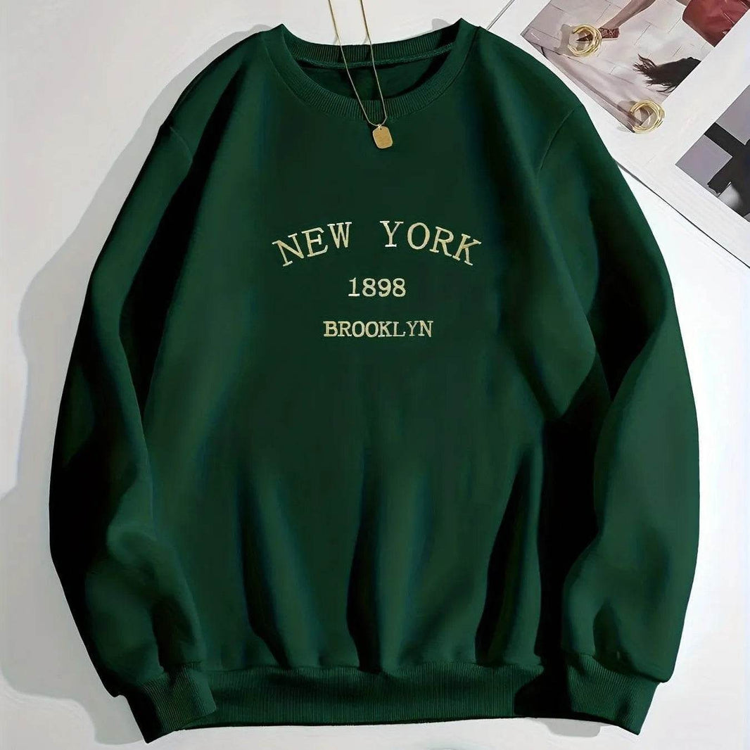 Loose Casual Loose Round Neck Pullover Sweatshirt Unisex - EX-STOCK Canada