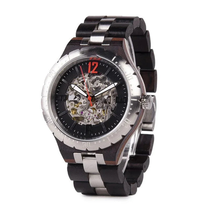 Wooden Automatic Mechanical Watches Men Luxury EX-STOCK Canada