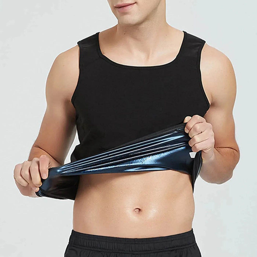 Mens Black Sweatshirt Yoga Tank Top Sleeveless Workout shirt - EX-STOCK Canada