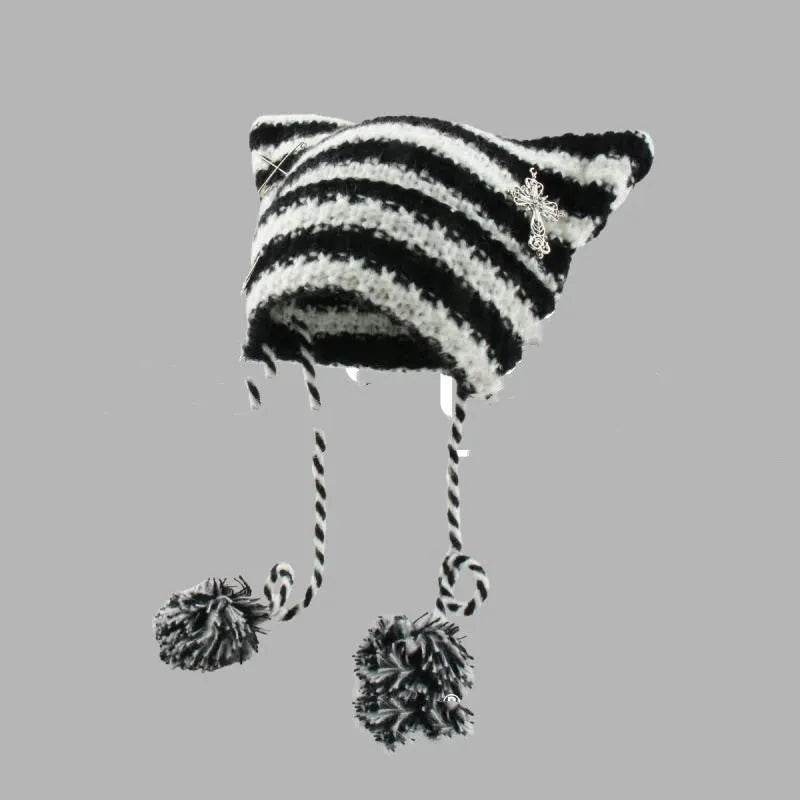 Breathable Windproof Cute Thermal Head Cover Woolen Cap beanies - EX-STOCK Canada