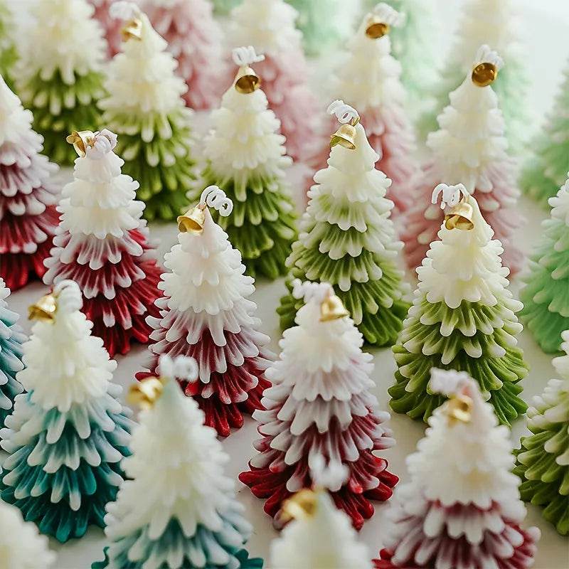 Merry Christmas Candle 3D Xmas Tree Shaped Aromatherapy Candles Ornaments Navidad New Year Party Home Decor Xmas Gift - EX-STOCK Canada