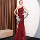 Women's High-end Entry Lux Elegant Socialite Dinner Party Sexy Long Slimming Fishtail Dress EX-STOCK Canada