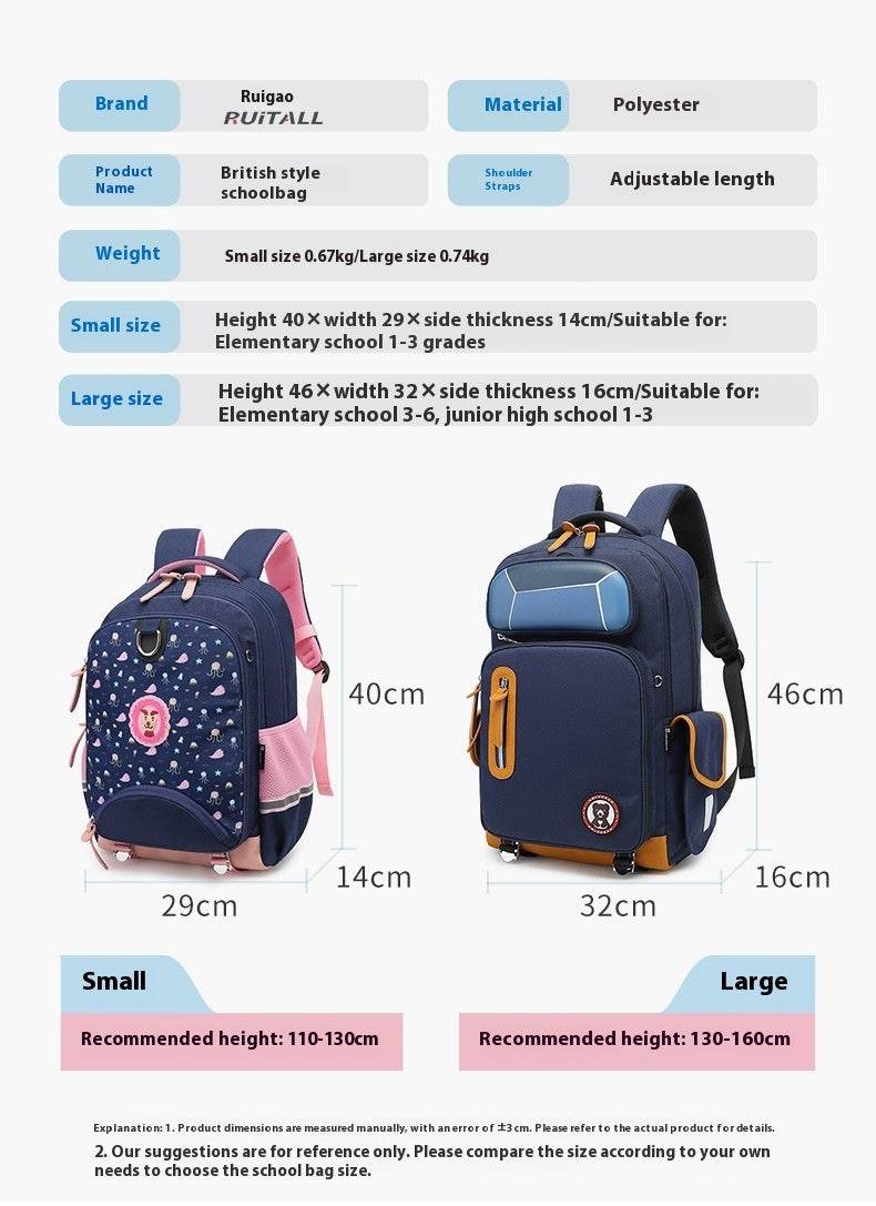Primary School Large Capacity Backpack for School - EX-STOCK Canada