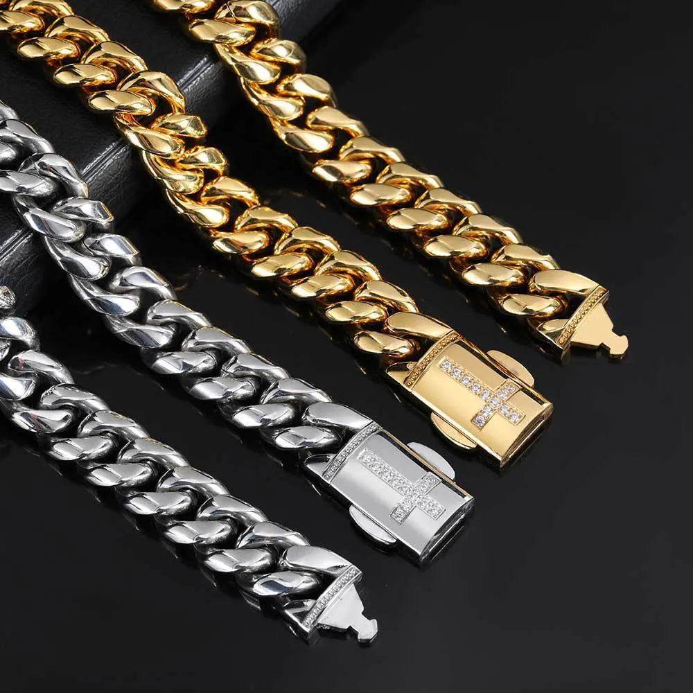 Stainless Steel Cuban Link Chain Personality Bracelet - EX-STOCK Canada