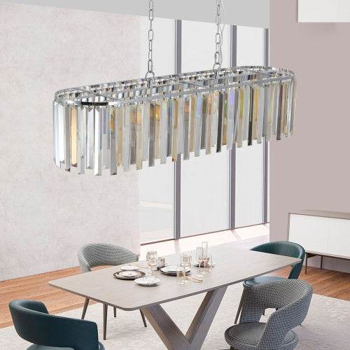 Modern Oval Crystal Chandelier Luxury Home Decor Fixtures- Bulb is not included - EX-STOCK Canada