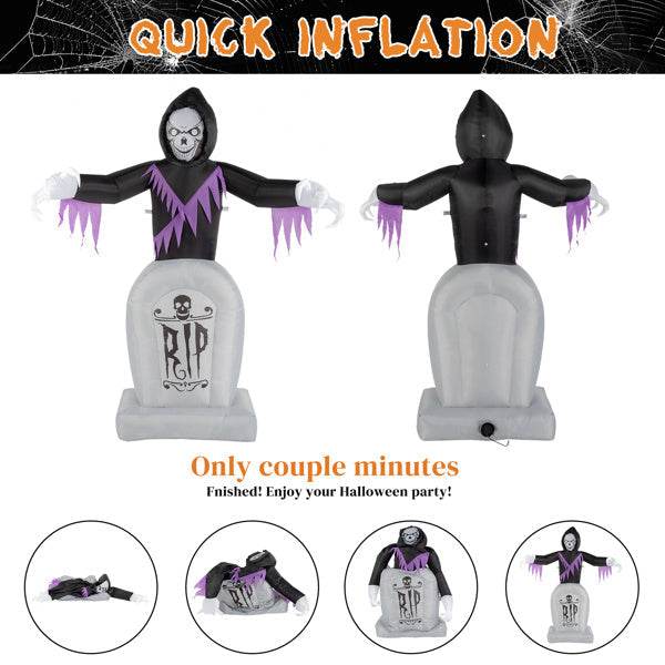 Grim Reaper And Grave, Halloween Inflatable Decoration 12V - EX-STOCK Canada