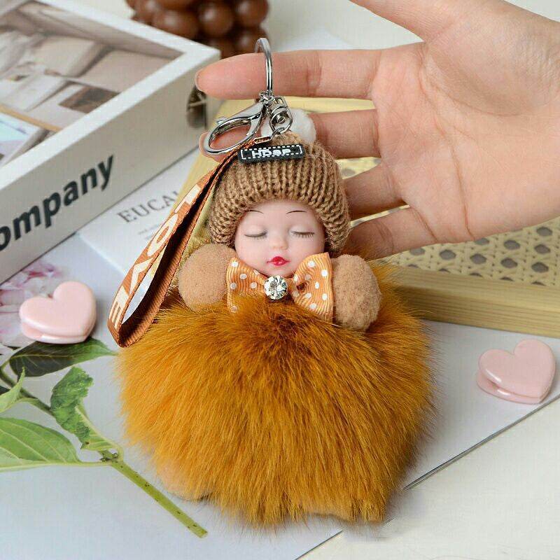Cute Sleeping Doll Plush Doll Keychain Pendant Backpack Handbag Wallet Accessories - EX-STOCK Canada