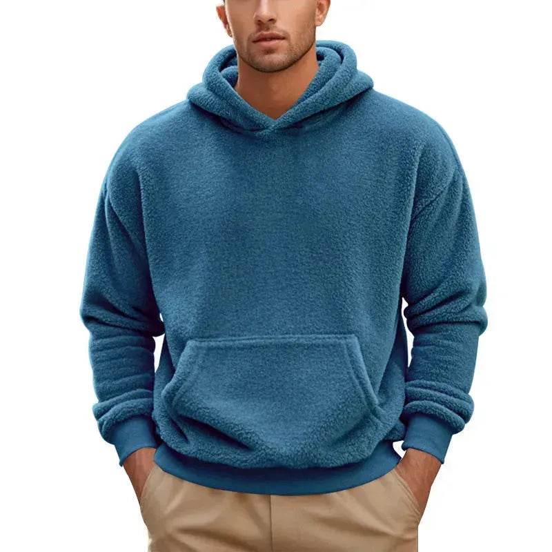 Fall Winter Fleece Plush thick Hoodie Pullover tops for men - EX-STOCK Canada