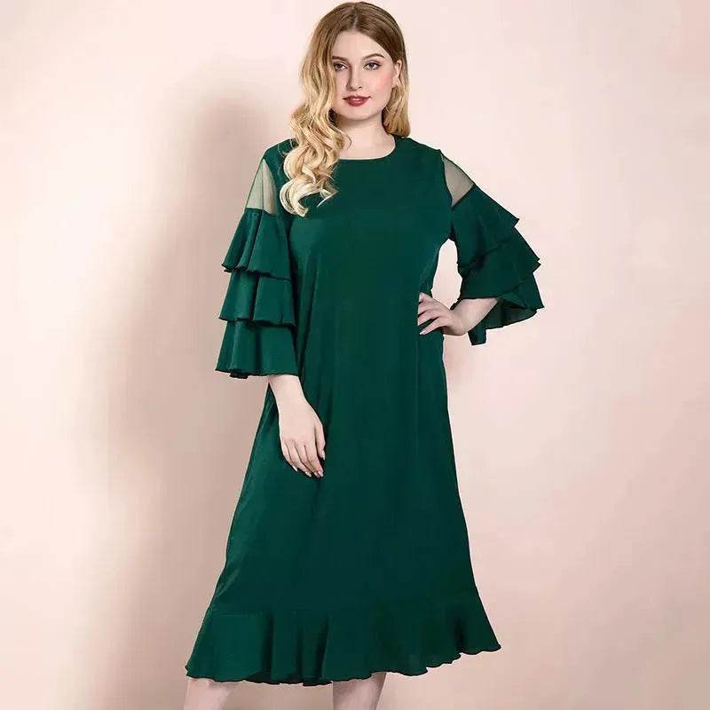 Spring And Summer Spot Women's Dress Plus Size Middle East Hot-selling Skirt dress for Mom Midi Dress - EX-STOCK Canada