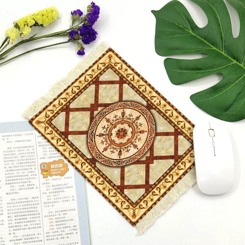 Office mouse pad, Suede fringe mouse pad Hot rubber Bohemian style - EX-STOCK Canada