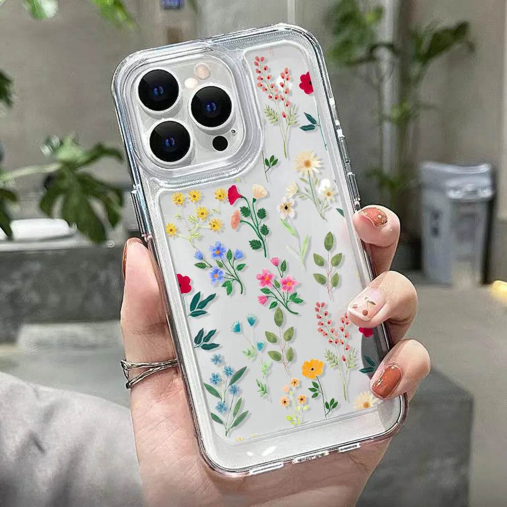 Antique Flower Transparent Phone Case - EX-STOCK Canada