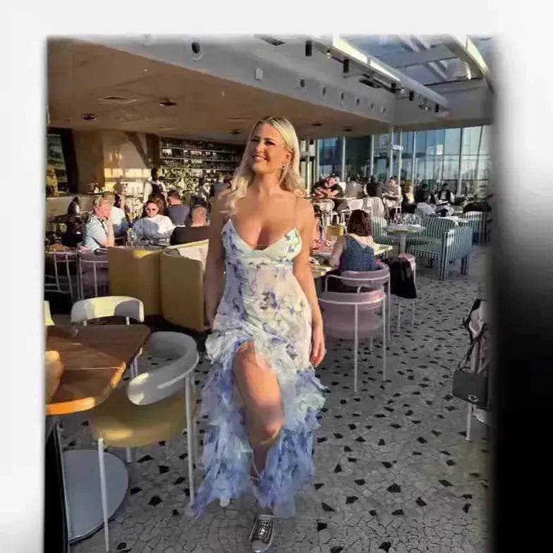 New Women's Spring And Summer Dew Fairy Sleeveless Backless Floral Long Dress - EX-STOCK Canada