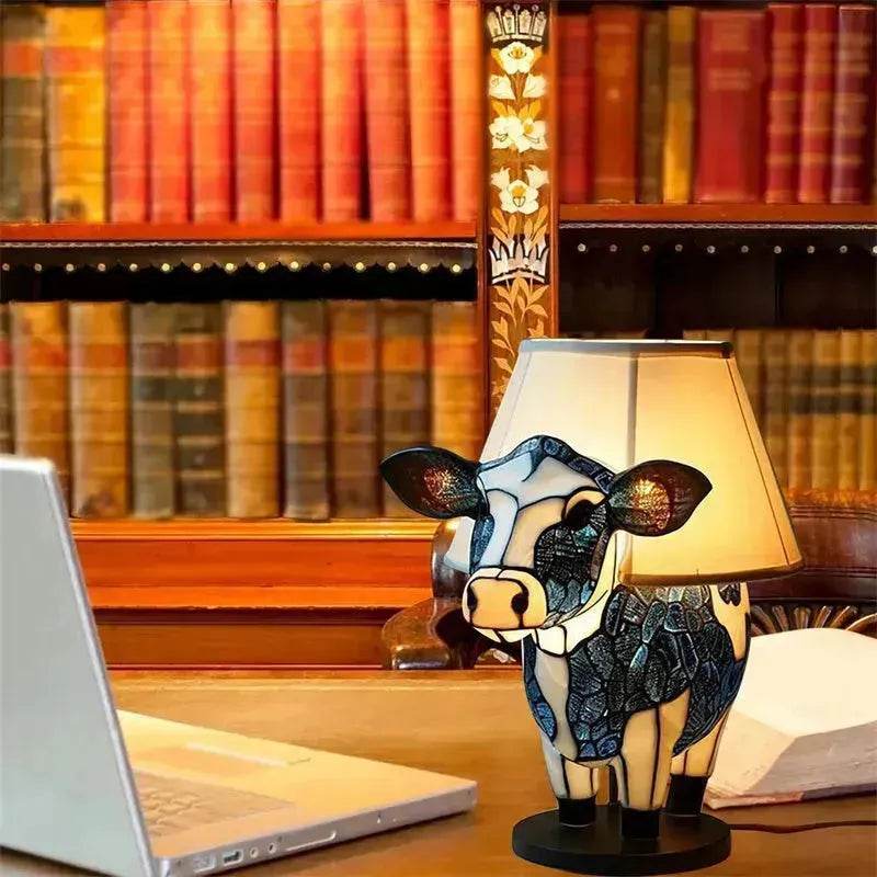 Beautiful Cow Table Lamp Bedside Table Lamp With USB Bedside Lamp For Living Room Bedroom Dormitory Bra Ornament - EX-STOCK Canada
