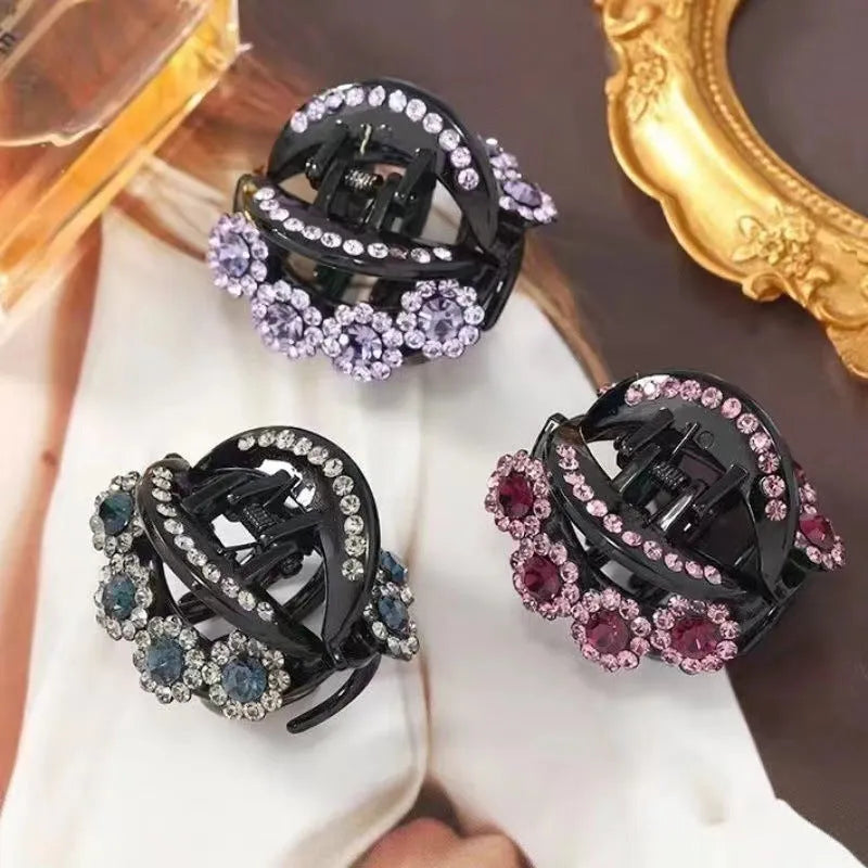 Rhinestone Barrettes High-end Flower Hair Clip - EX-STOCK CANADA
