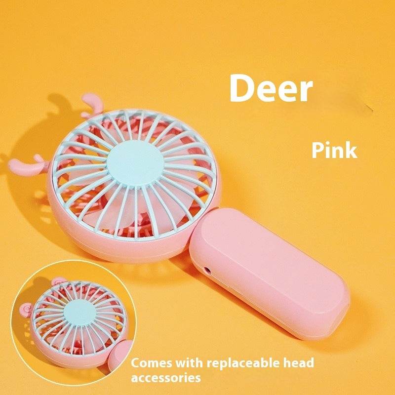 Small Handheld Fan Desktop Cartoon Mini Electric Usb Student Portable Gift - EX-STOCK Canada