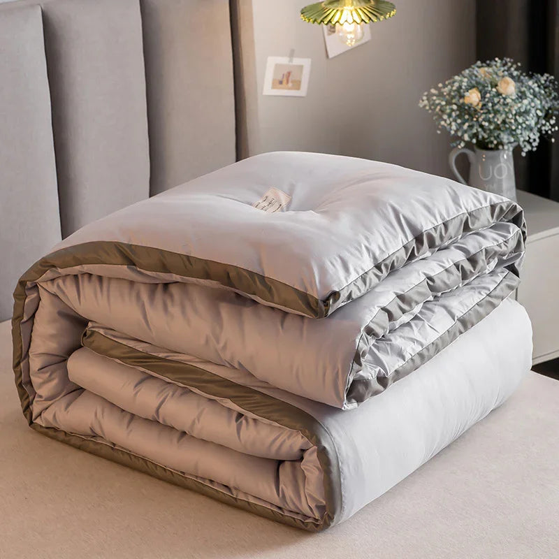 Simple Style Embroidered Skin-friendly Down Velvet Duvet EX-STOCK Canada