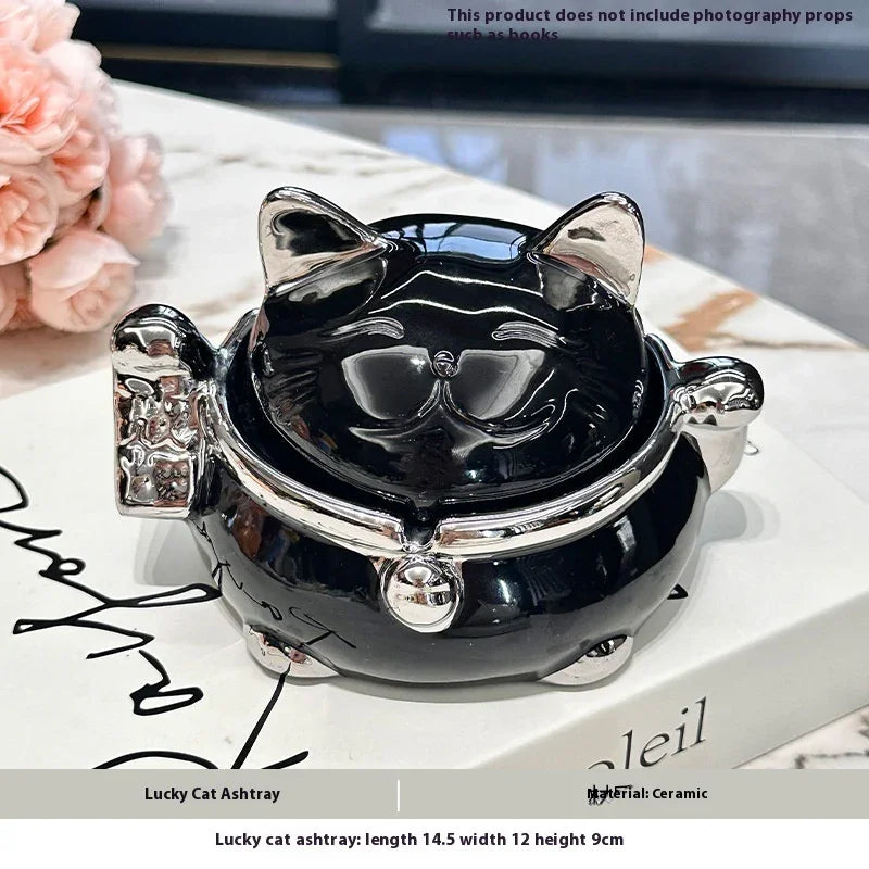 Creative Lucky Cat Ashtray Home Ornaments Gathering EX-STOCK Canada