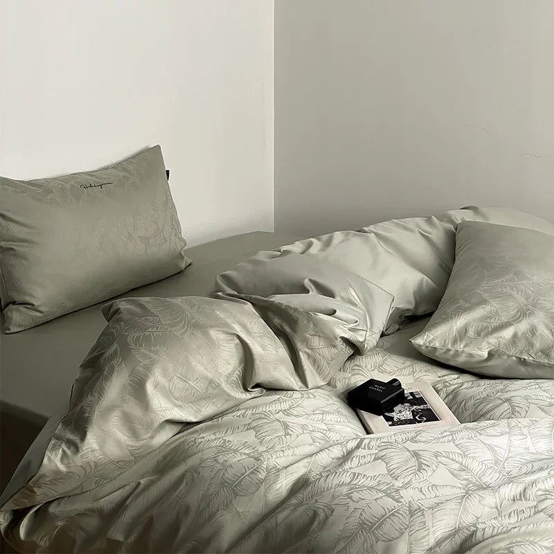 Long Velvet Jacquard Four Piece Pure Cotton Duvet Cover EX-STOCK Canada