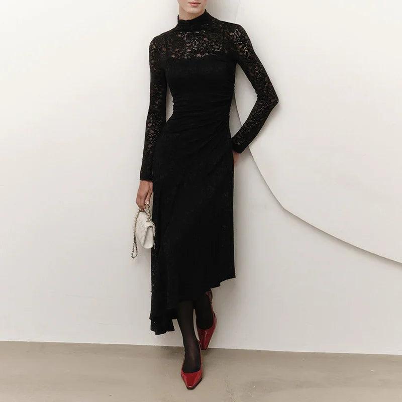 Lace Long Sleeve Dress Plus Suspenders For Women EX-STOCK Canada