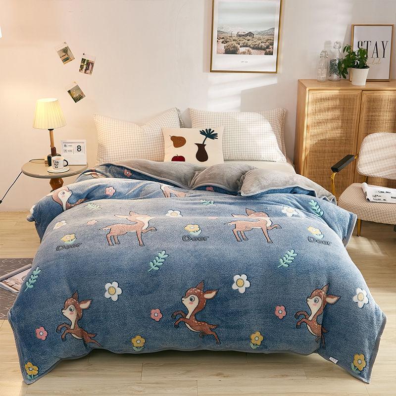 Plush Thick Snowflake Duvet Cover Single Piece Flannel EX-STOCK Canada