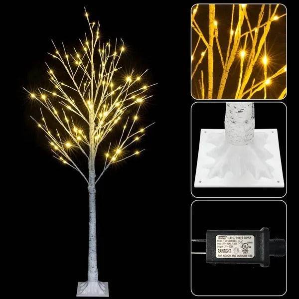 4FT Snowflake Christmas Tree With 48 LED Lamp Artificial Snowflake Pine Tree Home Decoration For Holiday - EX-STOCK Canada