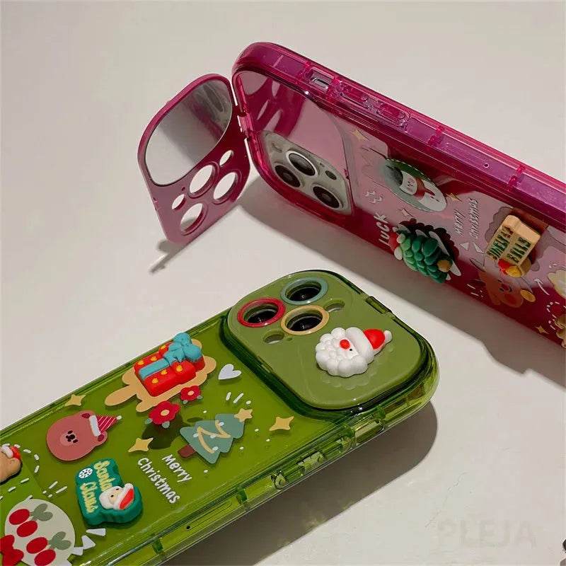 Christmas -Themed Silicone iphone Protective case with pendant girls - EX-STOCK Canada