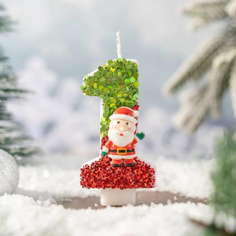 Santa Claus Digital Candle 0-9 Handmade Diy Decoration EX-STOCK Canada