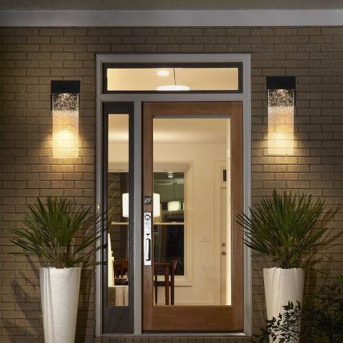 Outdoor Waterproof Transparent LED Crystal Wall Light Supports Many Types Of Bulb-2 Packs With Light Sensitivity - EX-STOCK Canada