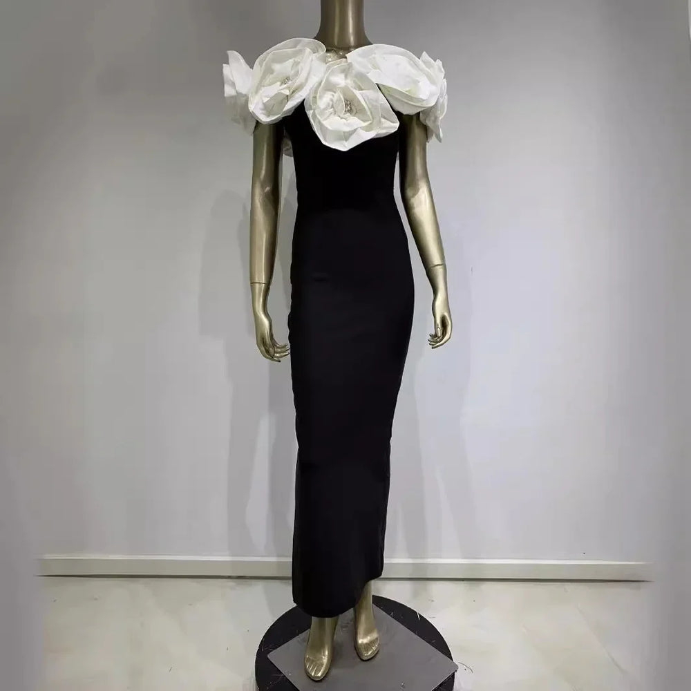 Women's Bandage White Large Flower Dress EX-STOCK Canada