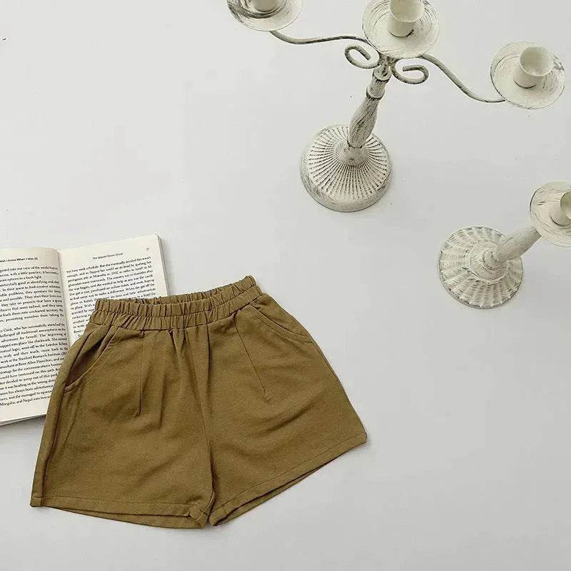 Casual Elastic Capri Pants Girls' Short pant for girls Neutral short pant for kids - EX-STOCK Canada