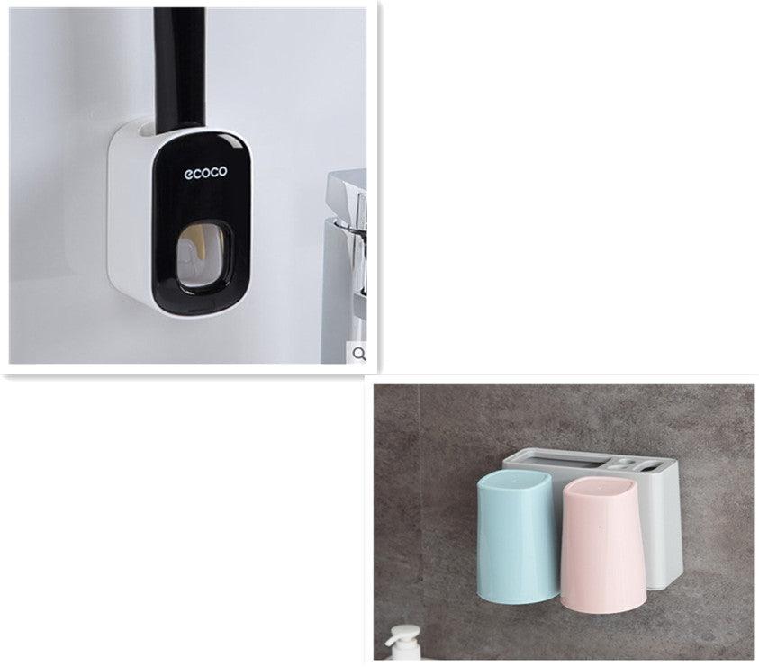 Porte-pâte dentifrice automatique mural Ensemble d'accessoires de salle de bain DistributeurEX-STOCK Canada