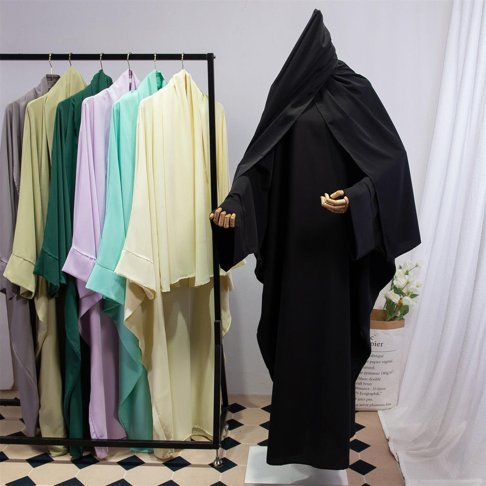 Robe arabe unie pour femmes avec foulard EX-STOCK Canada