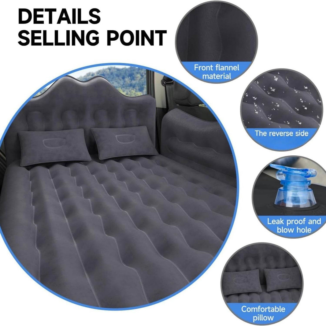 Inflatable Car Truck Outdoor Camping Air Mattress with 2 pillows - EX-STOCK Canada