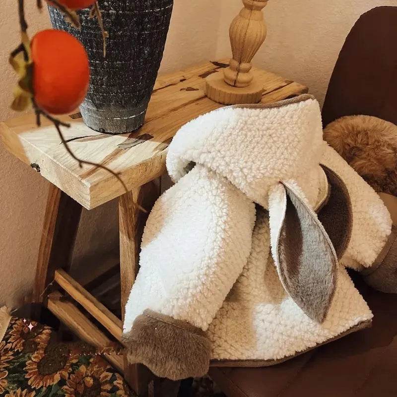 Lambswool Hooded Vest Fashionable Vest Waistcoat Outerwear - EX-STOCK Canada